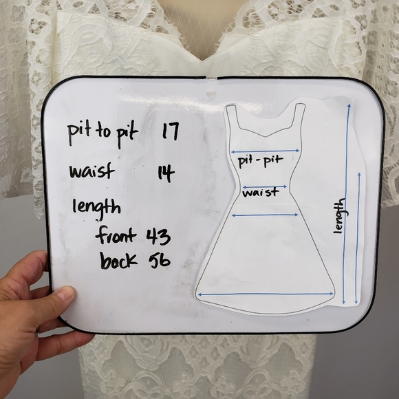 Two Sisters the Label Reyna White Dress midi lace size 4 - Picture 14 of 14